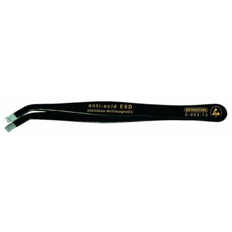BERNSTEIN Tools for Electronics 5-063-13 Pince brucelle CMS 58 SA-ESD arrondie 115 mm