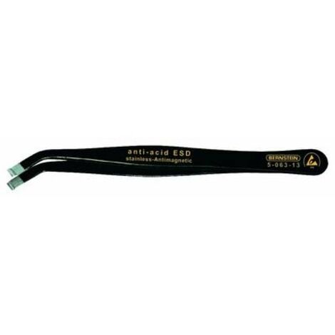 BERNSTEIN Tools for Electronics 5-063-13 Pinzetta SMD 58 SA-ESD Arrotondate 115 mm
