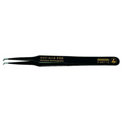 Bernstein Tools for Electronics 5-067-13  SMD-Pinzette  12 SA-ESD Flach, gebogen 45° 120 mm