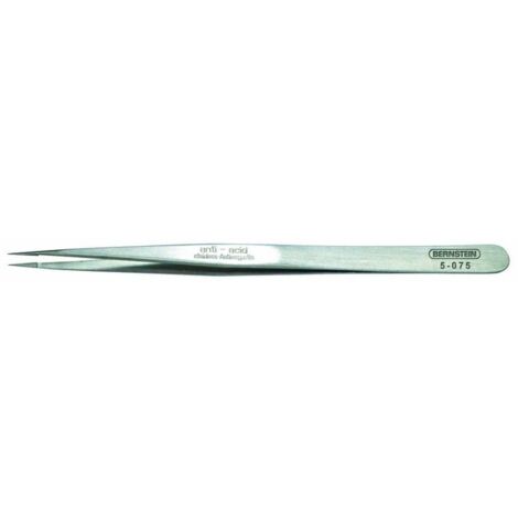 BERNSTEIN Tools for Electronics 5-075 Pince brucelle CMS 60 SA Super-pointue 140 mm
