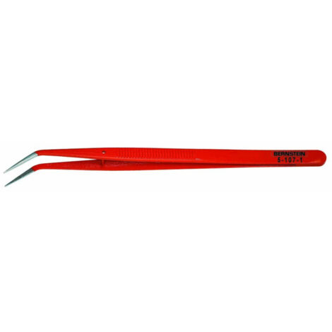 Bernstein Tools for Electronics 5-107-1  Präzisionspinzette   Spitz, gebogen 150 mm
