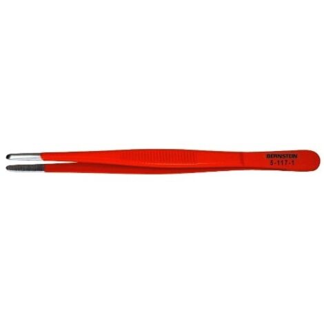 BERNSTEIN Tools for Electronics 5-117-1 Pince brucelle de précision émoussée 145 mm