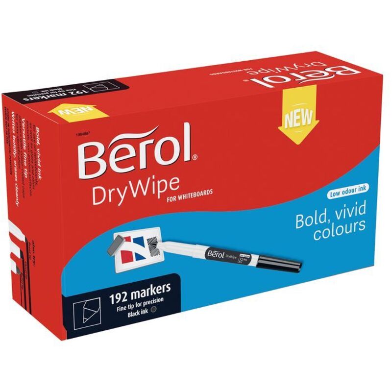 VOW - Berol D/Wipe Fine Marker Blk Pk192 - BR84905