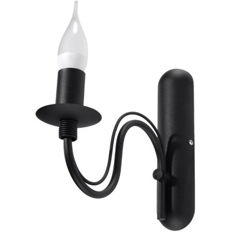 BERON WANDLAMPE 1 E14 SCHWARZ LUMILO 02.108.20