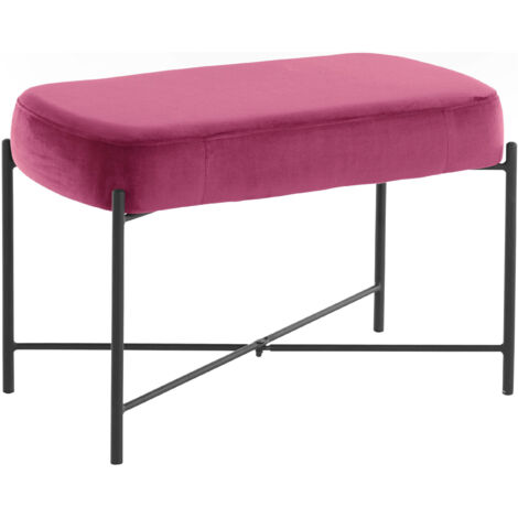 Berry-Banc en velours bordeaux