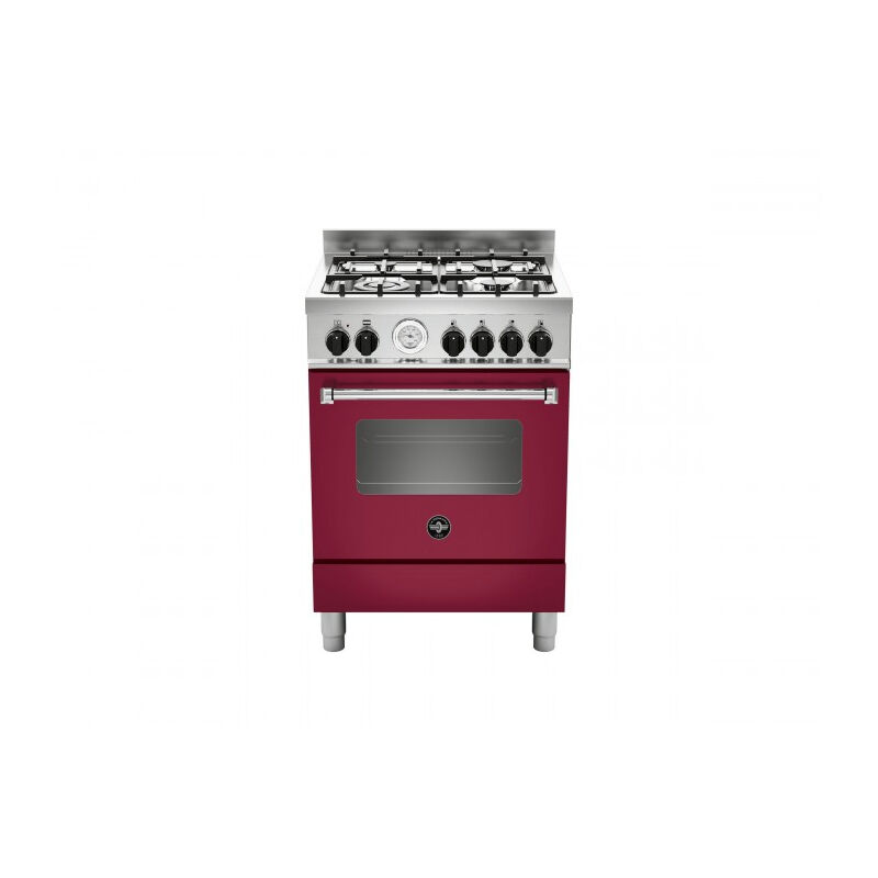 Image of Bertazzoni La Germania Americana AMN664EVIT. Tipo di prodotto: Cucina, Colore del prodotto: Rosso, Tipo di controllo: Manopola. Tipo di piano