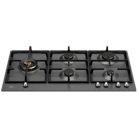 Bertazzoni P905LHERNE. Colore del prodotto: Nero, Posizionamento dell'apparecchio: Da incasso, Dimensione della larghezza del piano cottura: 90 cm. Tipo di controllo: Manopola, Posizione di control...