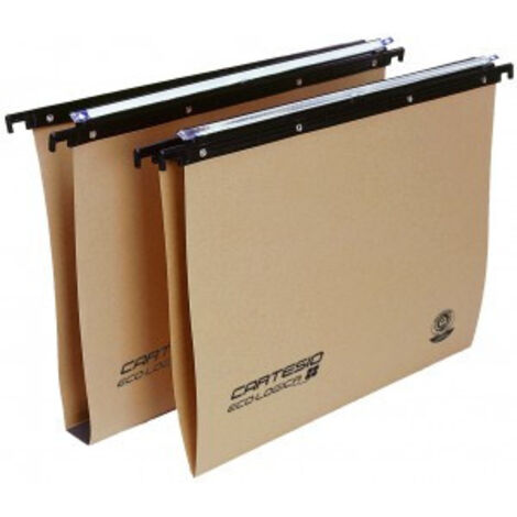 Bertesi Cartesio Ecologica cartella sospesa e accessorio A4 Cartoncino, Polistirolo Marrone 25 pz