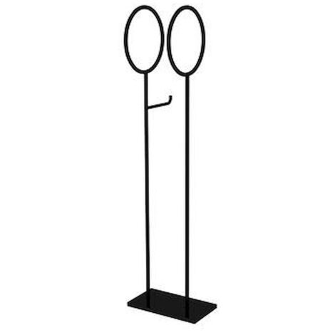 BERTOCCI Moon piantana porta salviette con porta rotolo nero seppia codice prod: 14703780800