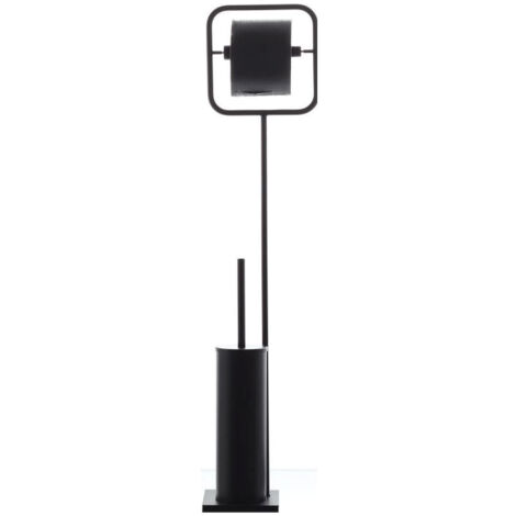 BERTOCCI Moon piantana servizio wc porta scopino e porta rotolo nero opaco codice prod: 14703800800