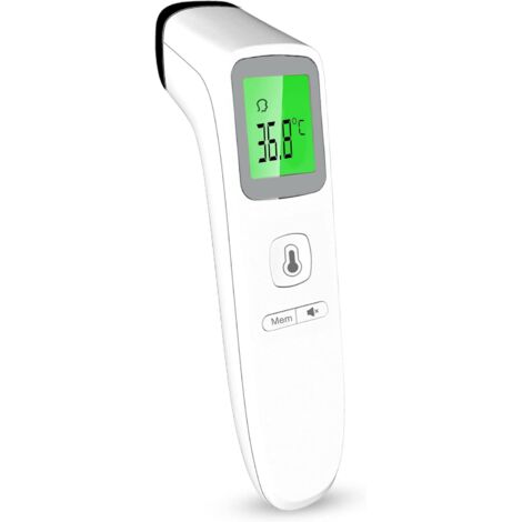 Berührungsloses digitales Infrarot-Fieberthermometer – 4-in-1-Thermometer für Stirn, Raum, Flüssigkeiten und Gegenstände. Für alle Altersgruppen geeignet.