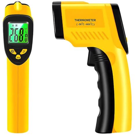 Berührungsloses Infrarot-Laser-Thermometer-Pyrometer in Gelb/Schwarz