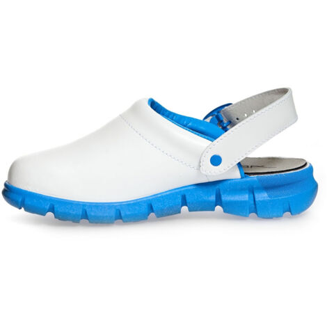 Berufsschuhe Clog Dynamic 7312 Abeba Weiß/Blau Gr. 35