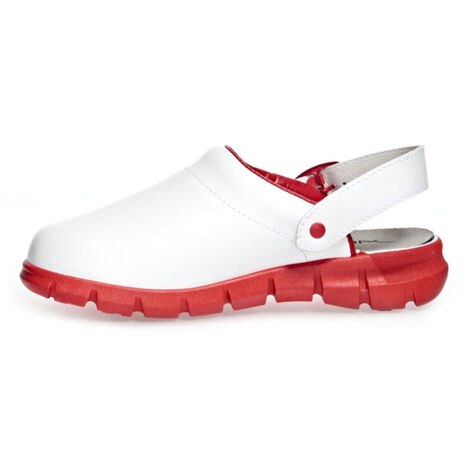 Berufsschuhe Clog Dynamic 7313 Abeba Weiß/Rot Gr. 41