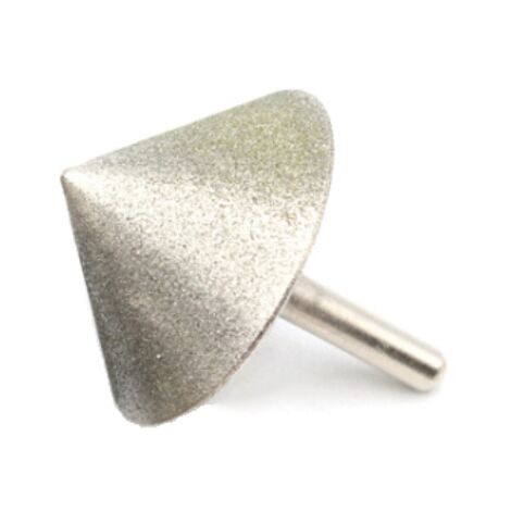 Beschichtung Diamant-Kegel-Fase-Schleifkopf 90 Grad für Stein-Jade-Glasbohrer-Fase-Schleifwerkzeuge, 30 mm