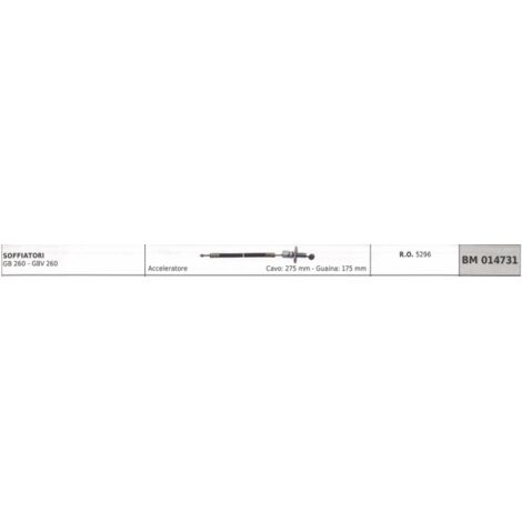 Beschleunigungskabel GREEN LINE Gebläse GB260 - GBV260 Kabel 275 mm Ummantelung 175 mm