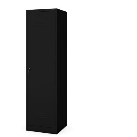 Besenschrank Haushaltsschrank AGNES, 500 x 1850 x 500 mm, schwarz
