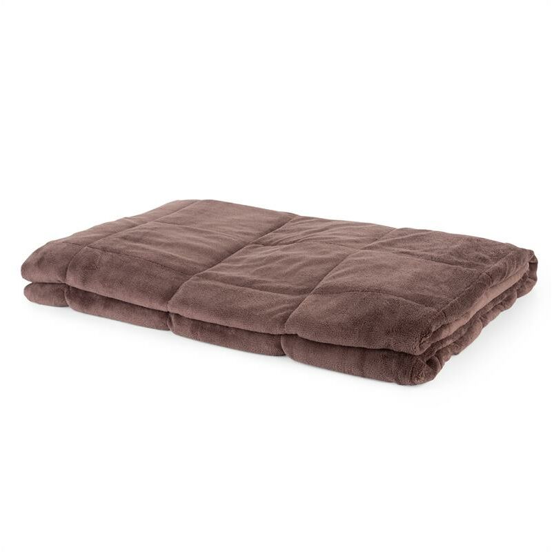 

Cosycalm Manta de microfelpa con perlas de plástico 150 x 200 cm 11 kg Marrón