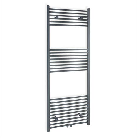 Besoa Fino 160 x 45 Radiador de agua de 644W Soporte para toallas 1/2&quot 6-12m² Gris