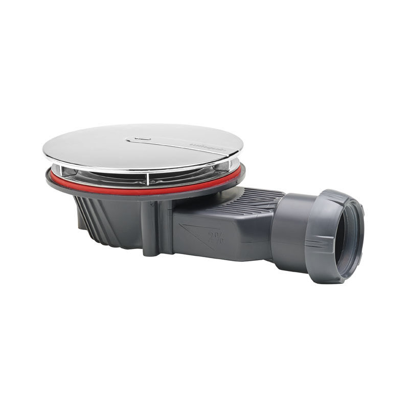 Wirquin - Bonde de douche extraplate 90mm dôme abs chromé slim+