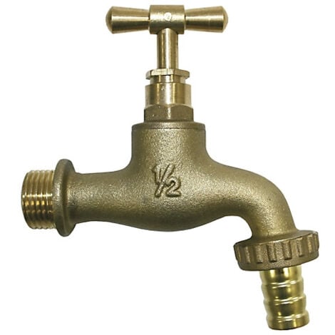 Robinet à tête potence Arrivée 1/2'' Finition Brut Nez 3/4'' Pour tuyau de 15