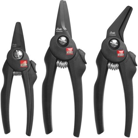 Bessey Combi Set Cesoie da Giardino Nero 3 Pezzi