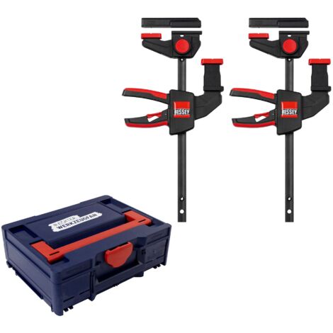 Bessey EZR15SET Führungsschienen für Bosch/Mafell FSN, 2 Stück & EW Systainer³ M 137 blau / rot