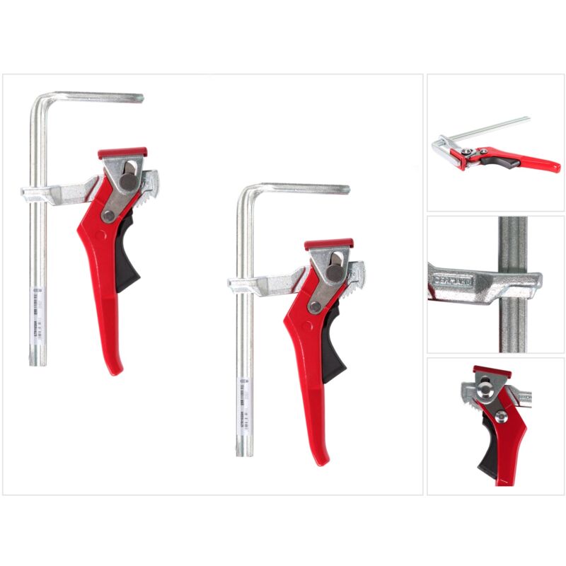 

Bessey GTR 16S6 H Sargento con mango de palanca 160 / 60 mm - Set de 2 unidades