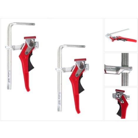 Bessey GTR 16S6 H Sargento con mango de palanca 160 / 60 mm - Set de 2 unidades