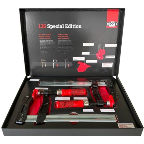 Bessey Jubiläumsset 2x Tempergusszwinge TGA25SET-135