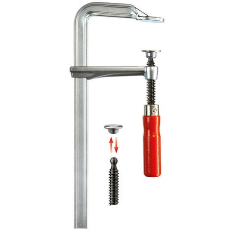 Bessey - Pressa a vite interamente in acciaio con manico in legno GZ 100/60 mm - GZ10