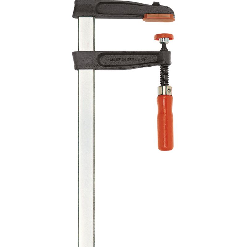 Presse à vis en fonte malléable avec poignée bois tgr Rail 25 x 6 mm - Capacité de serrage : 300 mm - Saillie : 80 mm Bessey