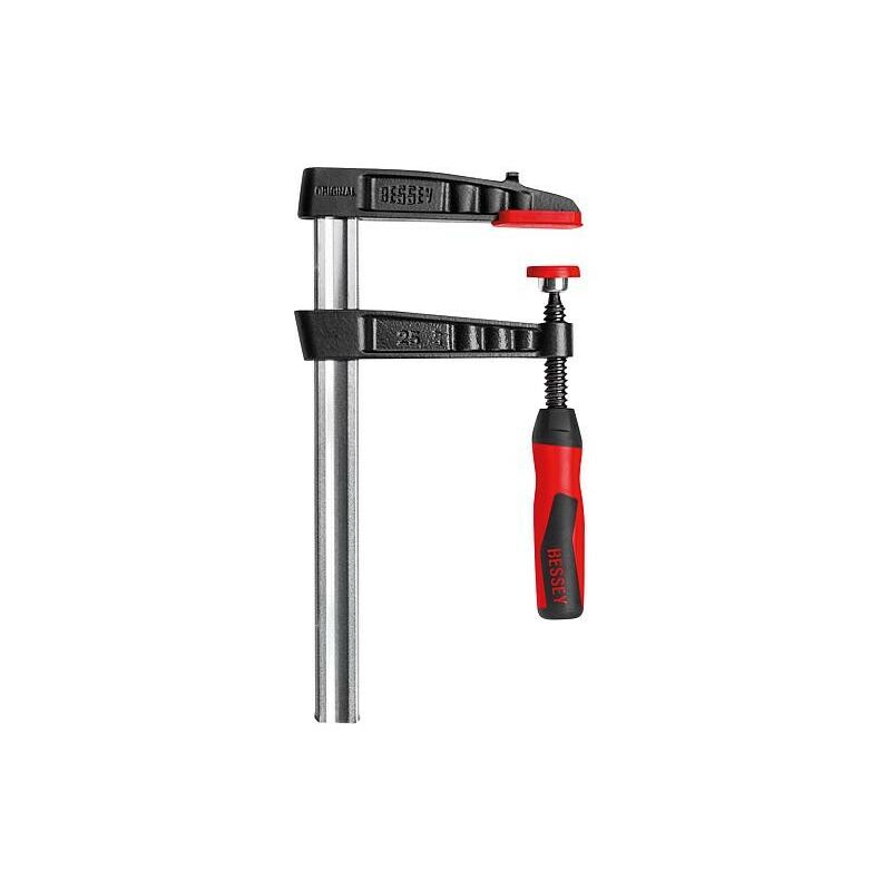 Serre-joint en fonte malléable 100x50mm Type TG10-2K avec manche plastique 2 composants - Bessey