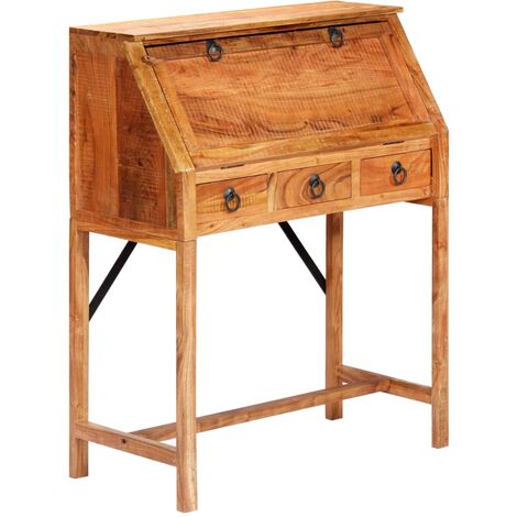 Best-Mobili Scrivania 90x40x107cm in Legno Massello di Acacia,Materiale Durevole 2023 Decor 5112