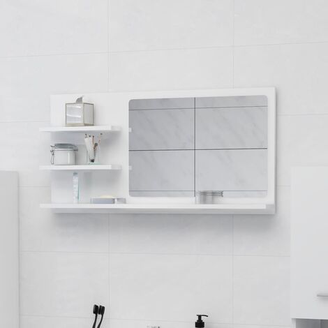 Mobile specchio bagno bianco
