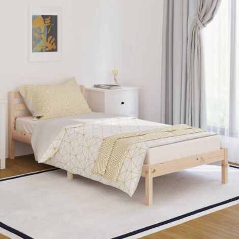 Best-Mobili Telaio Letto in Legno Massello di Pino 90x200 cm,Materiale Durevole 2023 Decor 2385