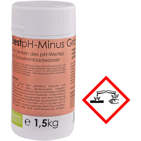 Best pH Minus Pool Granulat Wasserpflegemittel 1,5 kg pH Wert Senker