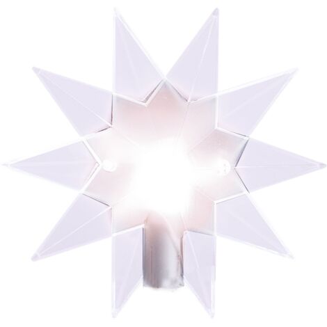Best Season Christbaumspitze Topsy 14cm Transparent – Weihnachtsstern für Baumspitze innen – Festliche Weihnachtsdeko – Elegante Baumdekoration für Wohnzimmer