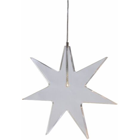 STAR TRADING DEUTSCHLAND GMBH Best Season LED-AcrysternKarla transparent, 1 warmweiß LED circa 25 x 25 cm mit Trafo Vierfarb-Karton 697-50