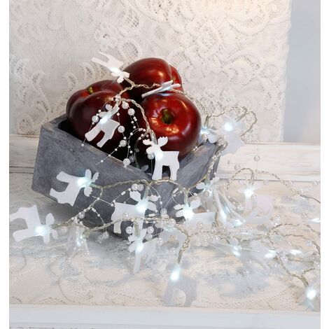 Best Season LED-Lichterkette Felt Elk, 30-teilig