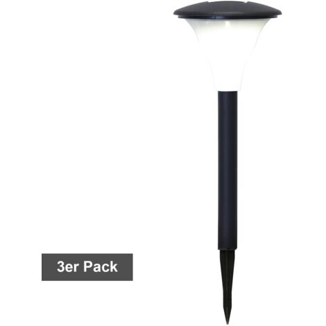 Best Season Solar-Pathlights, 3er Set, LED warmweiß