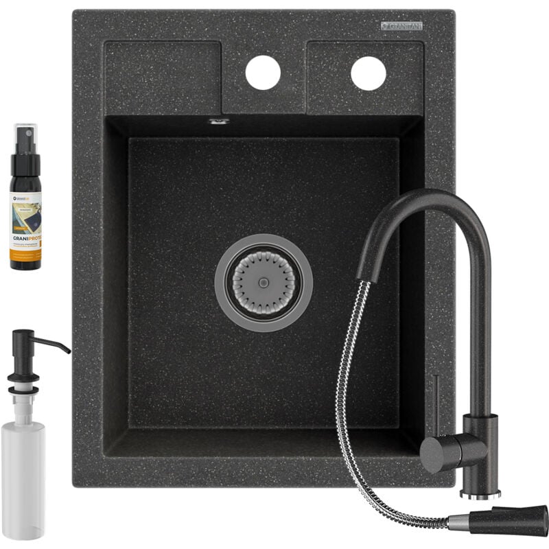 Granitan - Best vegas ensemble deviers de cuisine granit composite 400x500 mm profondeur 182 mm 85110