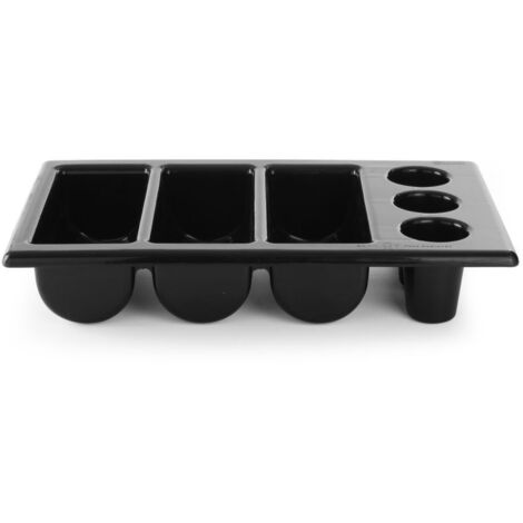 Besteckbehälter GN1/1 6-teilig schwarz - Hendi 552360