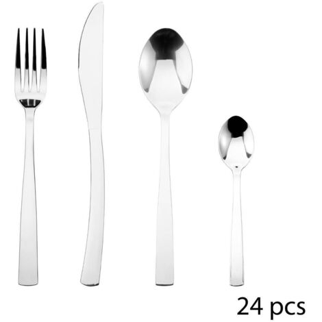 Besteckset 24-teilig - Design und modern - rostfreier Stahl