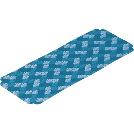 Bestickte, gestrickte Tischdecke im chinesischen Stil für Teestuben, blaues Blatt- und Fächermuster
