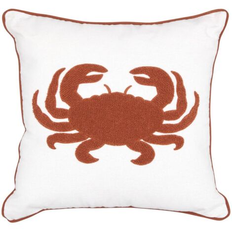 Besticktes Kissen Oceania 45x45cm weiß - Atmosphera créateur d'intérieur