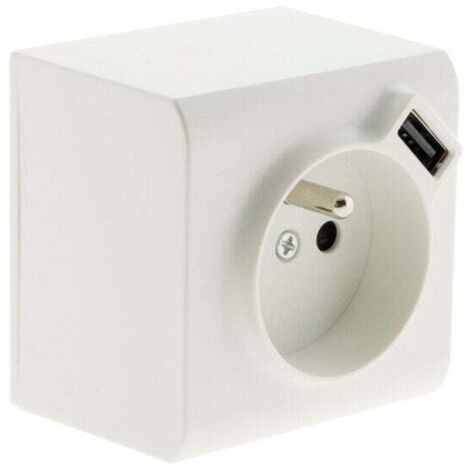 Besto Komplett-Schuko-Steckdose mit USB-Ladegerät, weiß Sans marque