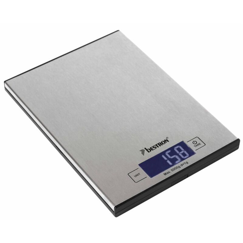 

Báscula de cocina electrónica AKS1000S inox 5 kg - Plateado - Bestron