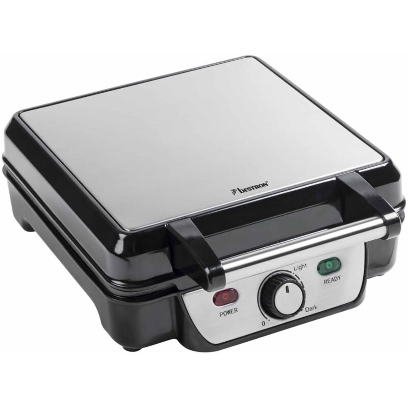 

Gofrera 1100 W negra y plateada acero inoxidable ASW281 - Plateado - Bestron