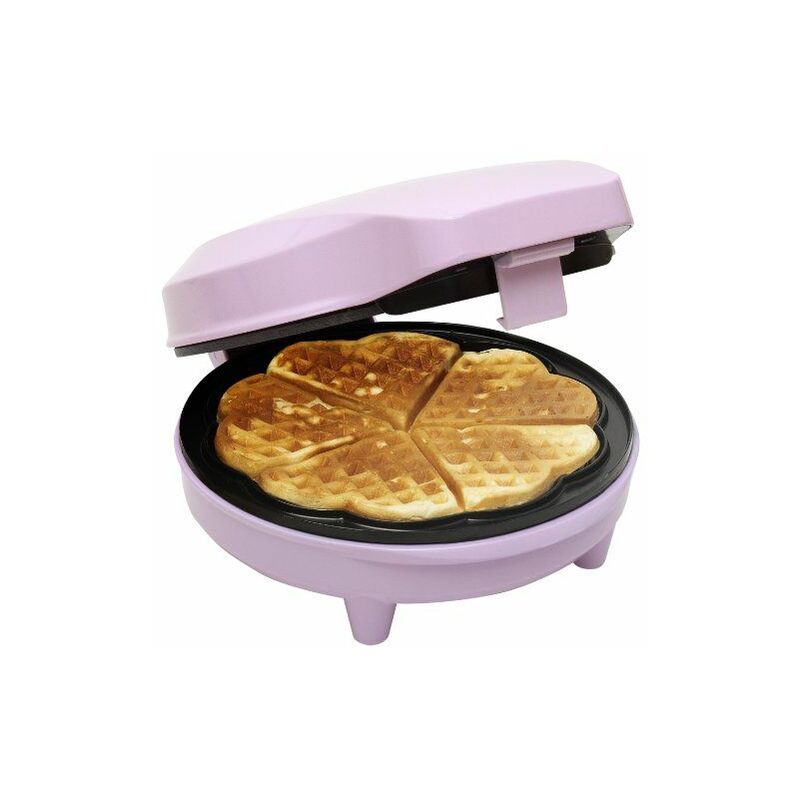 Image of Bestron - macchina per waffle a forma di cuore 700w rosa - asw217